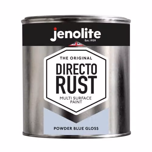 JENOLITE Directorust Powder Blue Gloss Multi Surface Paint, 1 Litre (RAL 240 80 10)