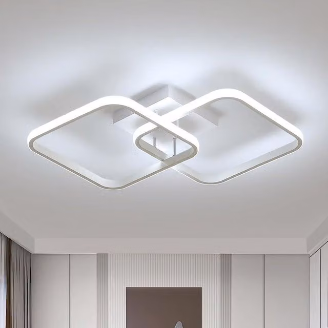 COMELY Modern Square LED Ceiling Light, 42W, 6500K Cool White, White
