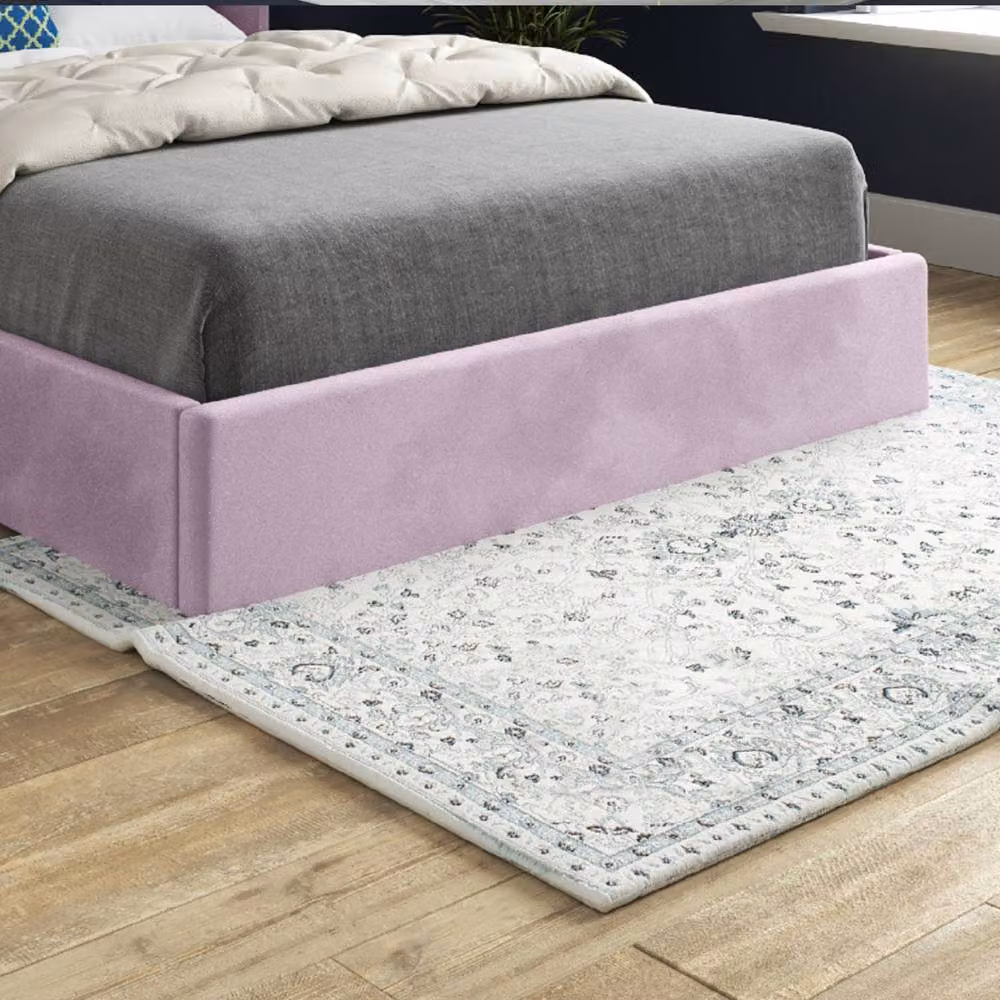 Casani Rotherwick Winged Upholstered Pink Velvet Designer Bed Frame, W/D/H: 180 x 159 x 137 cm – 5