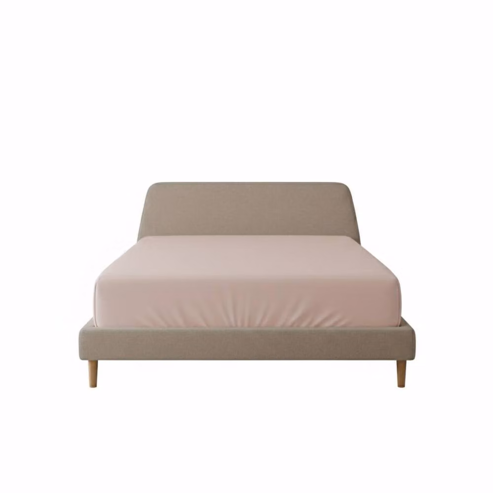 Snug City Pink Flannelette Fitted Sheet in Soft Brushed Cotton, W/D/H: 120 x 200 cm – 2