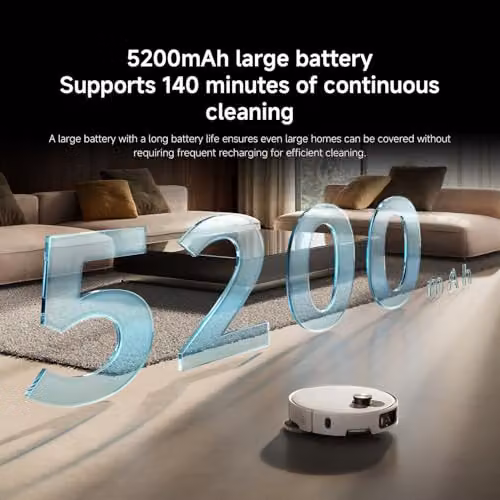 Xiaomi 5 Pro Robot Vacuum Cleaner and Mop with AI Obstacle Avoidance and App Control, White – 7