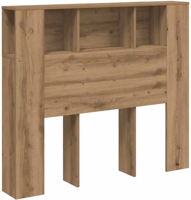 Berkfield Home Artisan Oak Headboard Cabinet in Brown, W/D/H: 120 x 19 x 104.5 cm – 1
