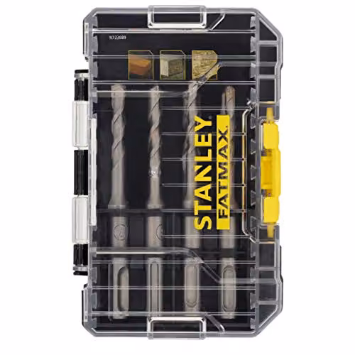 Stanley Fatmax 8 Piece SDS-Plus Masonry Drill Bit Set with ToughCase and Shaker Box STA88555 – 1