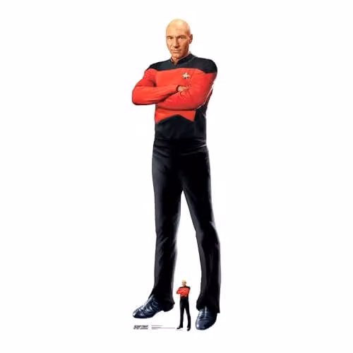 Star Cutouts Star Trek Captain Jean-Luc Picard Cardboard Cutout, Height: 176 cm