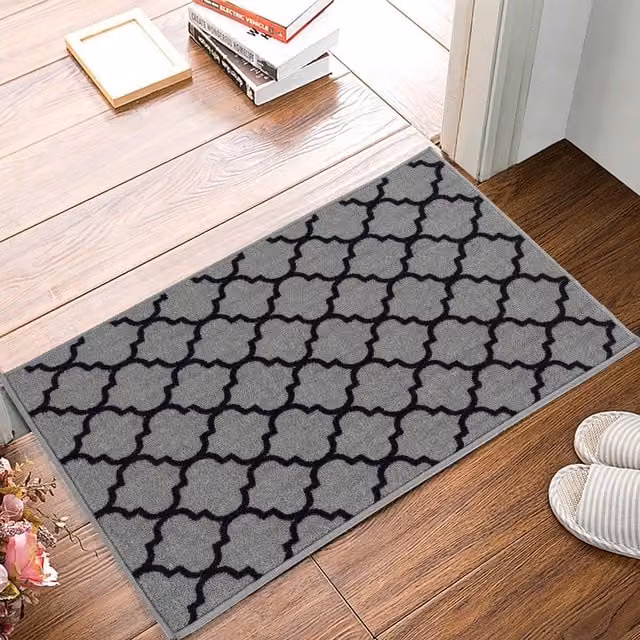 Smart Living Trellis Heavy Duty Non-Slip Machine Washable Door Mat, Grey, W: 80 cm, D: 150 cm – 1