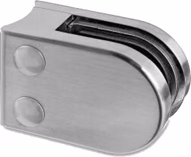 Ecoscape Brushed Stainless Steel Round Back Balustrade Clamps for 10-12mm Glass