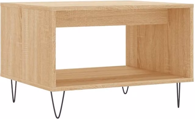 Berkfield Home Sonoma Oak Coffee Table in Light Brown, W: 60 cm, D: 50 cm, H: 40 cm – 1