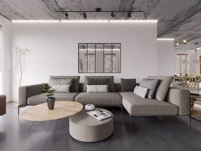 Vente-unique Powder-Coated Aluminium and Glass Partition, Black, W: 150 cm, H: 105 cm – 1