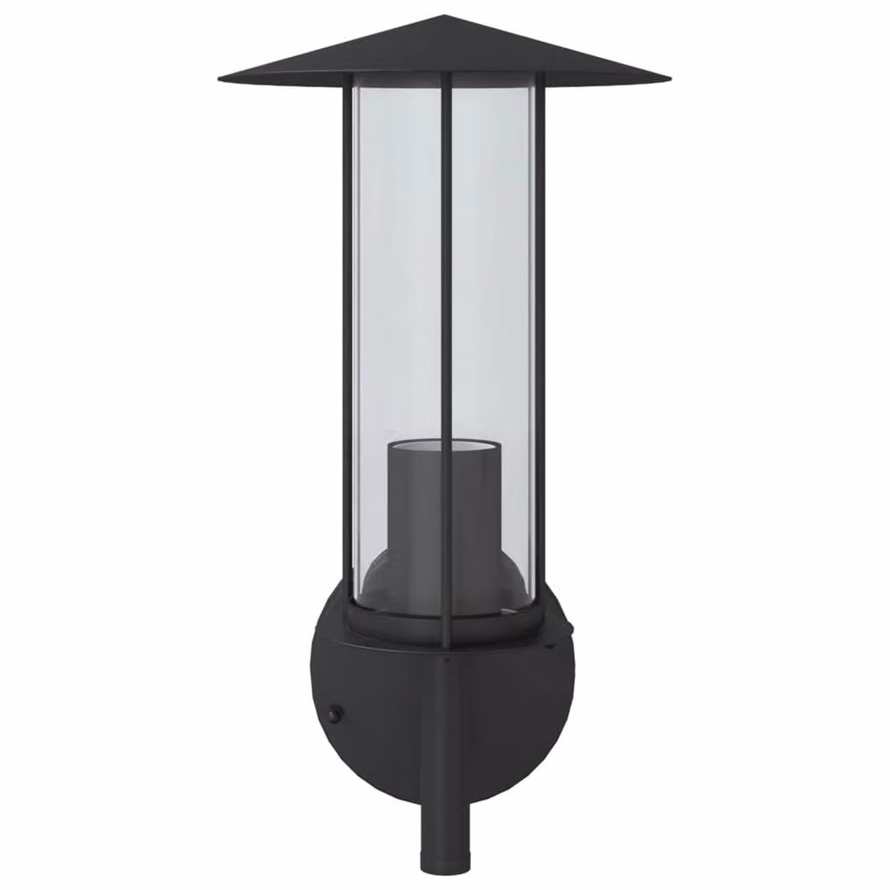 Berkfield Home Set of 2 Black Stainless Steel Outdoor Wall Lights for Garden – 3
