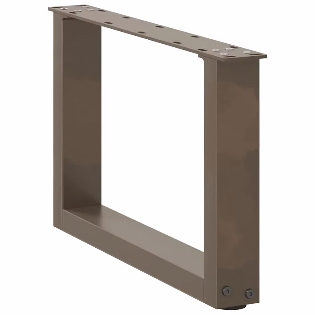 Berkfield Home U-Shaped Coffee Table Legs, 2 Pieces, Brown Steel, H: 50 cm, W: 30.5 cm – 2