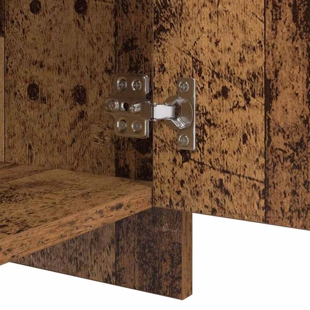 Berkfield Home Rustic Sideboard with Door in Brown, W/D/H: 70 x 41 x 75 cm – 5