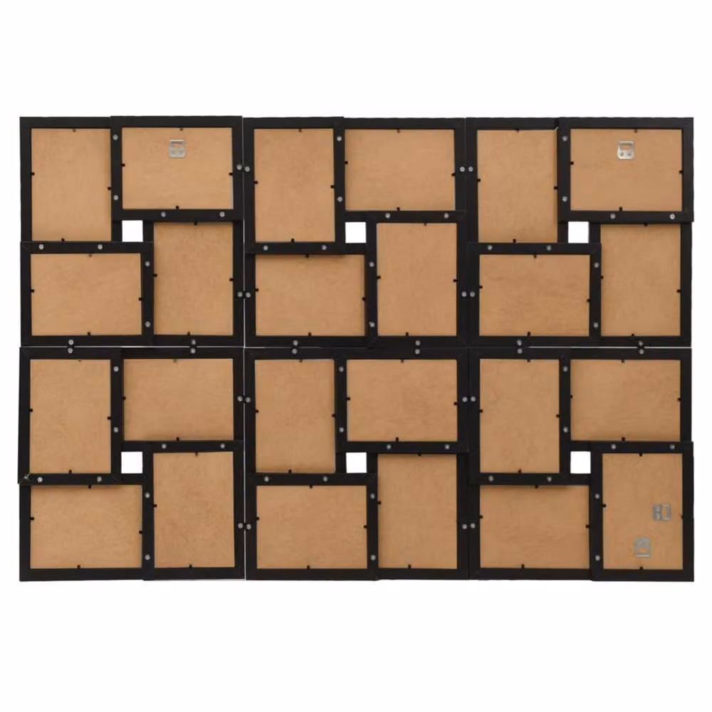 Berkfield Home Modern Black MDF Collage Photo Frame for 24 Pictures, W/H: 13 x 18 cm – 3
