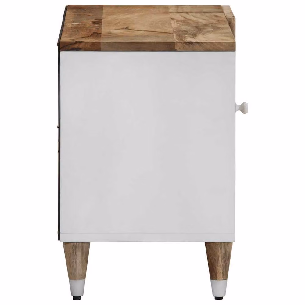 Berkfield Home Mango Wood TV Cabinet in Brown, W: 80 cm, D: 31.5 cm, H: 46 cm – 3