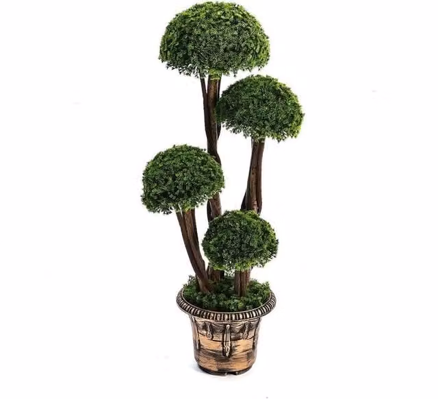 NESTLUNE Lifelike Artificial Cypress Tree in Green, H 90 cm x W 15 cm x D 15 cm – 1