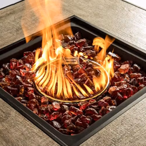 Teamson Home Red Tempered Glass Lava Rocks for Outdoor Gas Fire Pits, 4 kg – 3