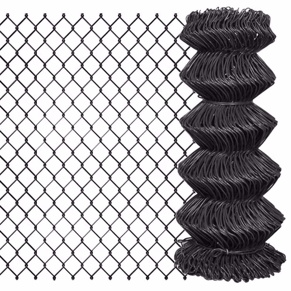 Berkfield Home PVC Coated Steel Chain Link Fence in Grey and Dark Grey, W: 25 m, H: 0.8 m – 2