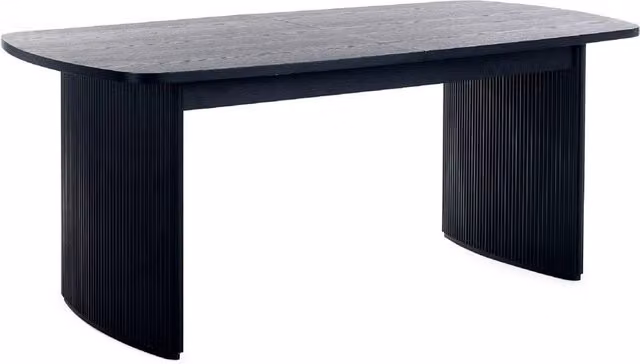Cheshire Premium Louis 90cm Fluted Extending Dining Table in Black – 1
