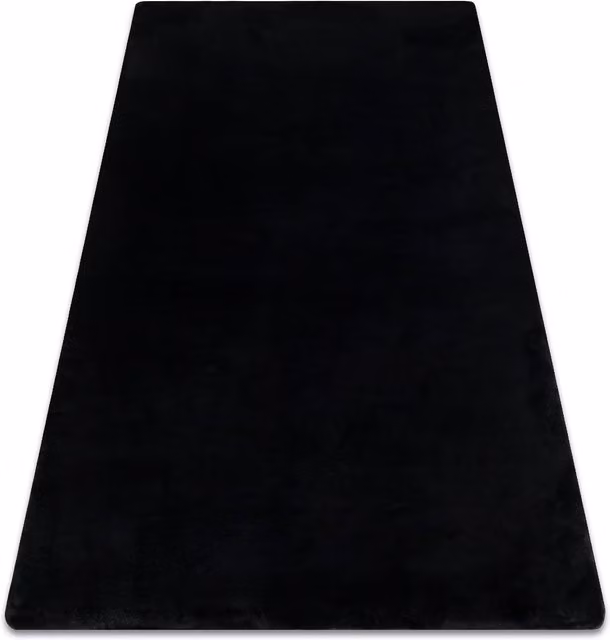 RugsX Posh Modern Black Rectangular Polyester Rug, W: 120 cm, D: 160 cm – 1