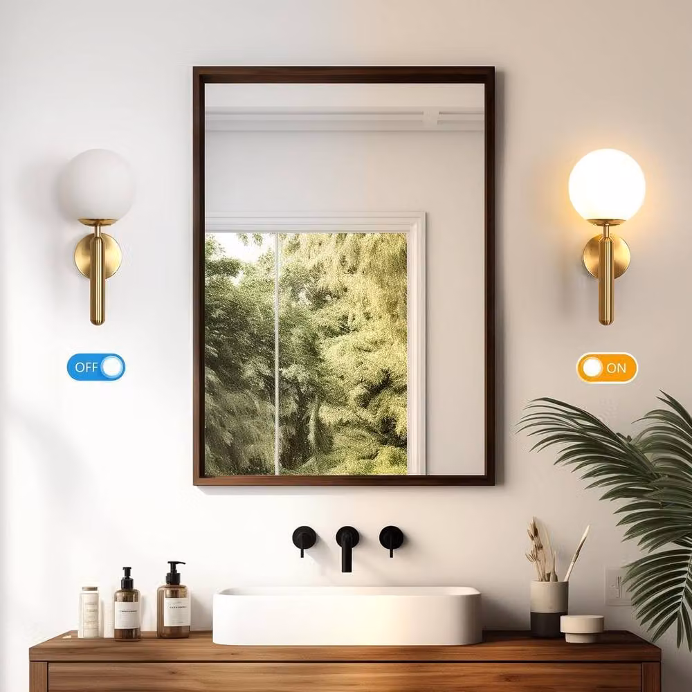 COMELY Modern LED Wall Mounted Indoor Light with Gold Brass Metal and White Glass Sphere Shade, E27 – 3