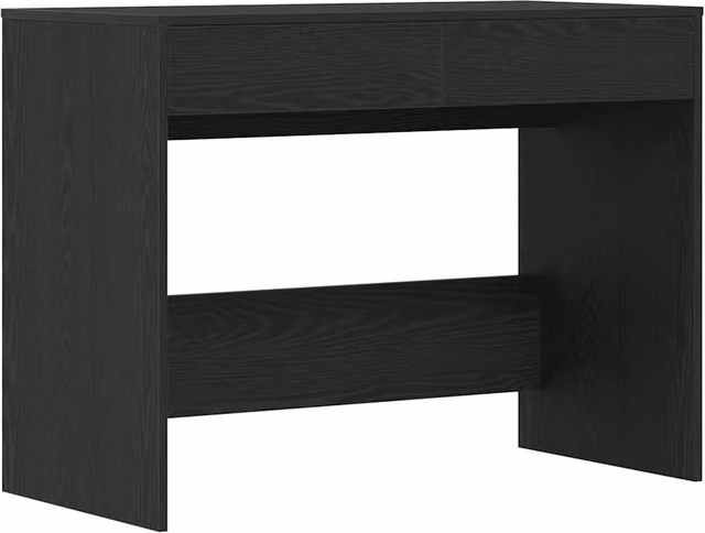 Berkfield Home Writing Desk in Black Oak, W/D/H: 101 x 50 x 76.5 cm