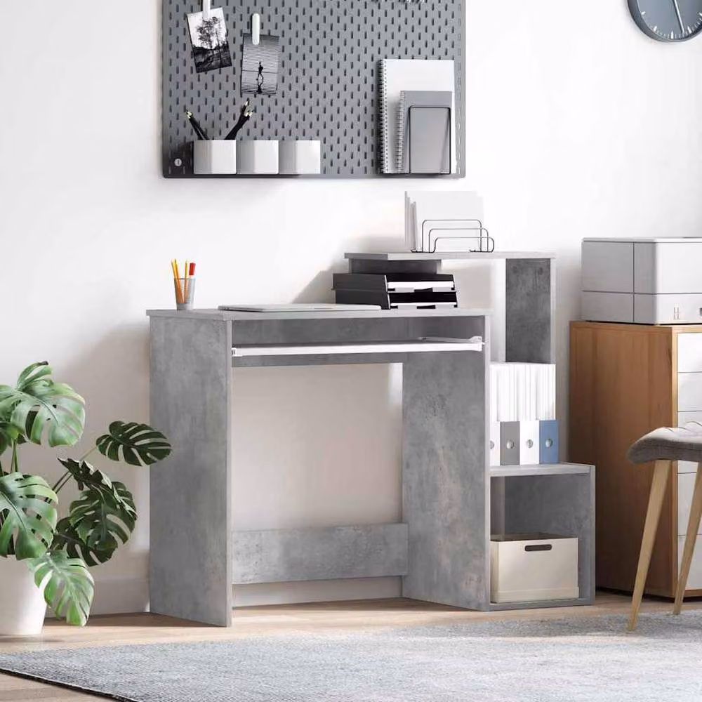 Berkfield Home Modern Grey Computer Desk – 2