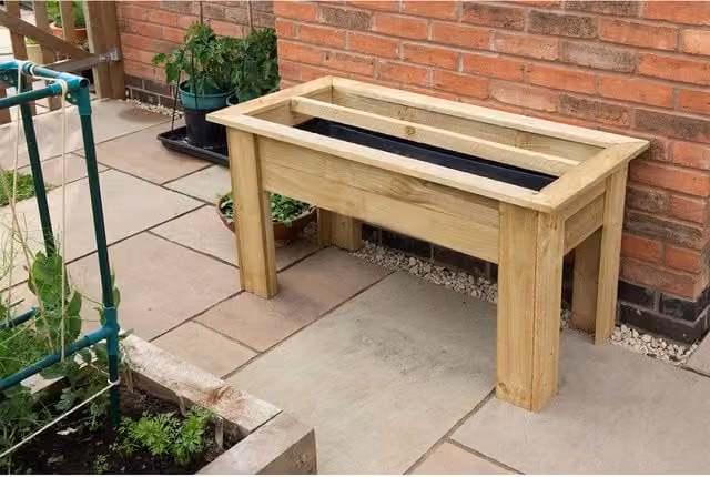 Forest Garden Brown Wooden Raised Bed Planter for Vegetable Gardens