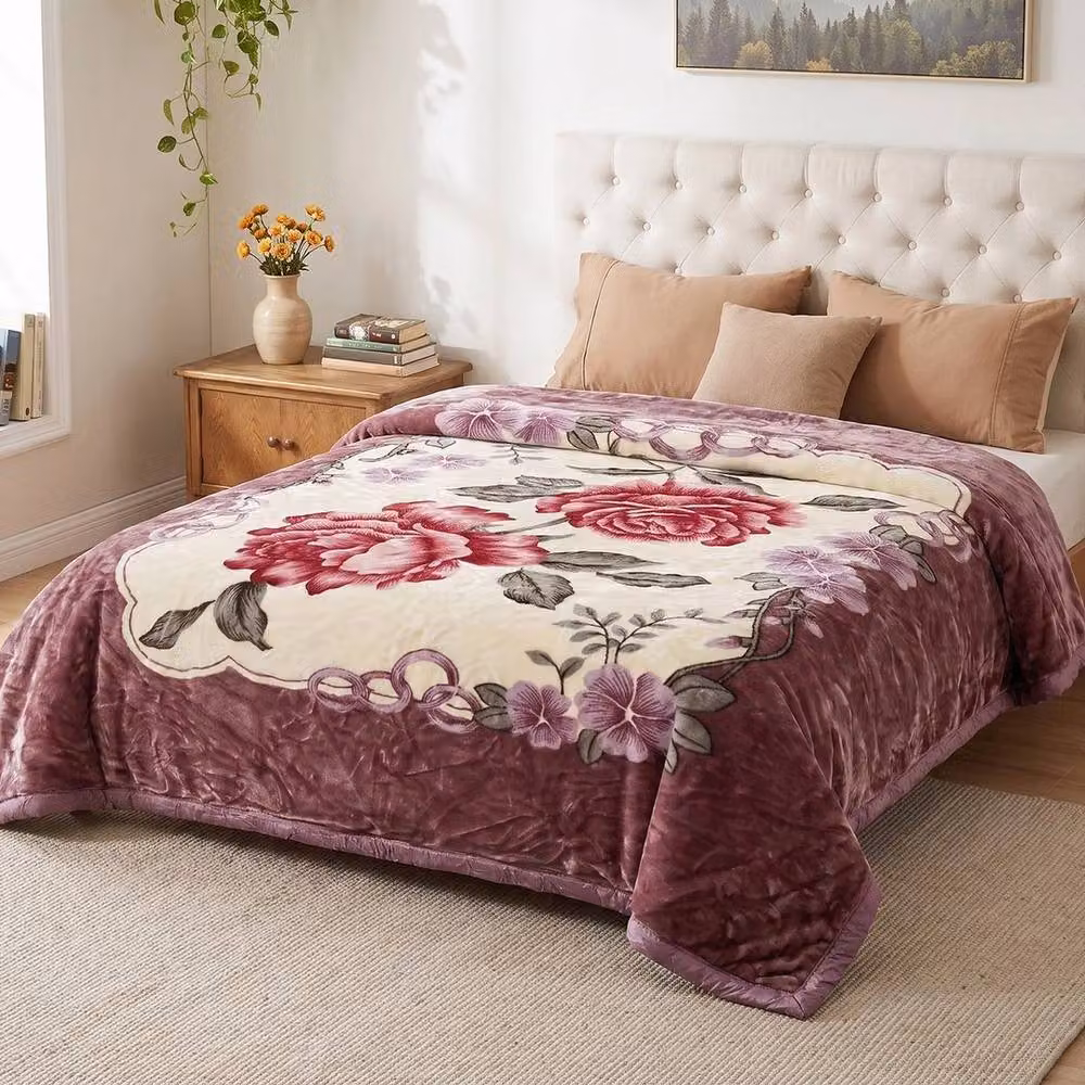 SPETLEK Heavyweight Raschel Winter Blanket in Purple, W/D/H: 180 x 200 cm – 3