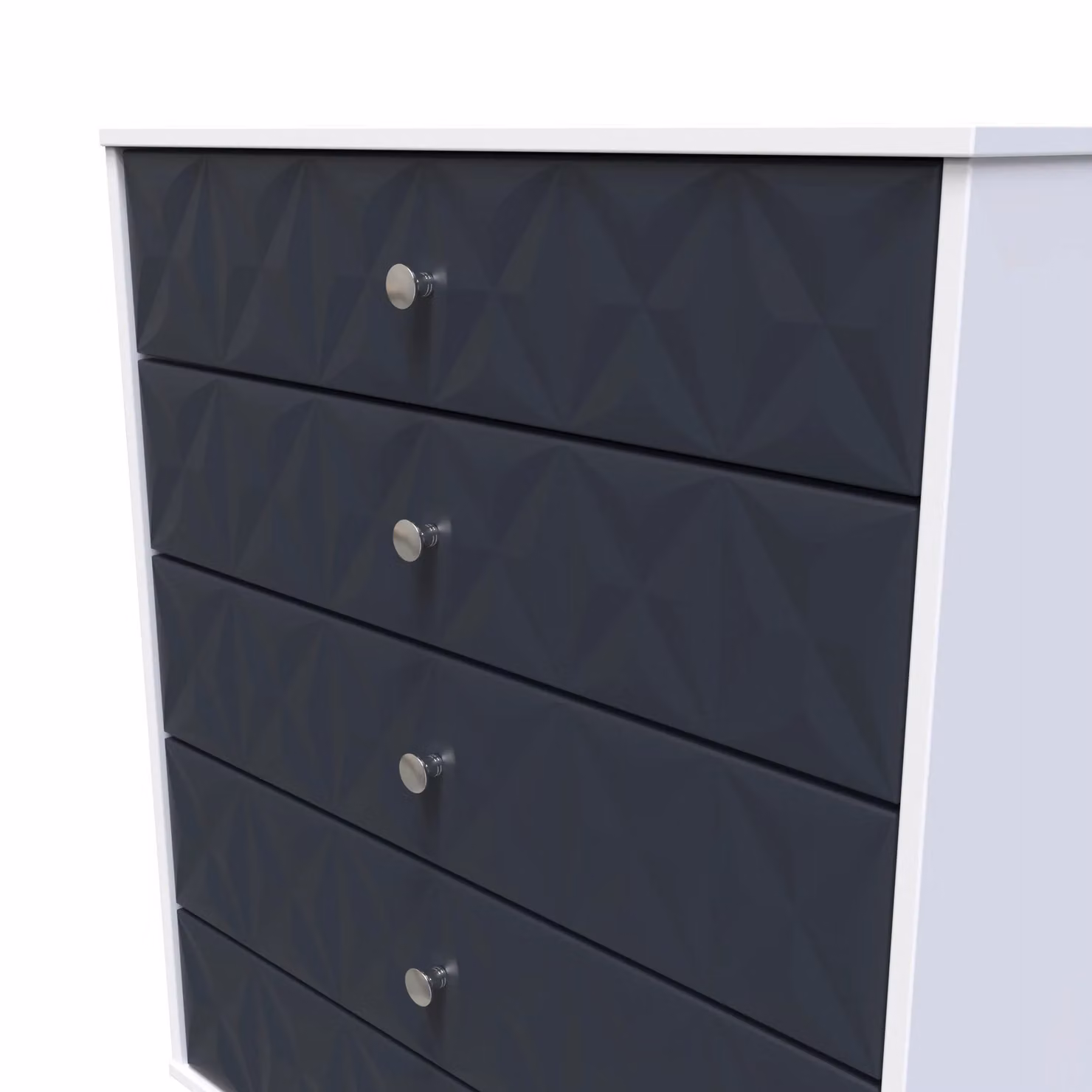 Ready Assembled 2 U Toledo 5 Drawer Chest in Dark Blue – 3