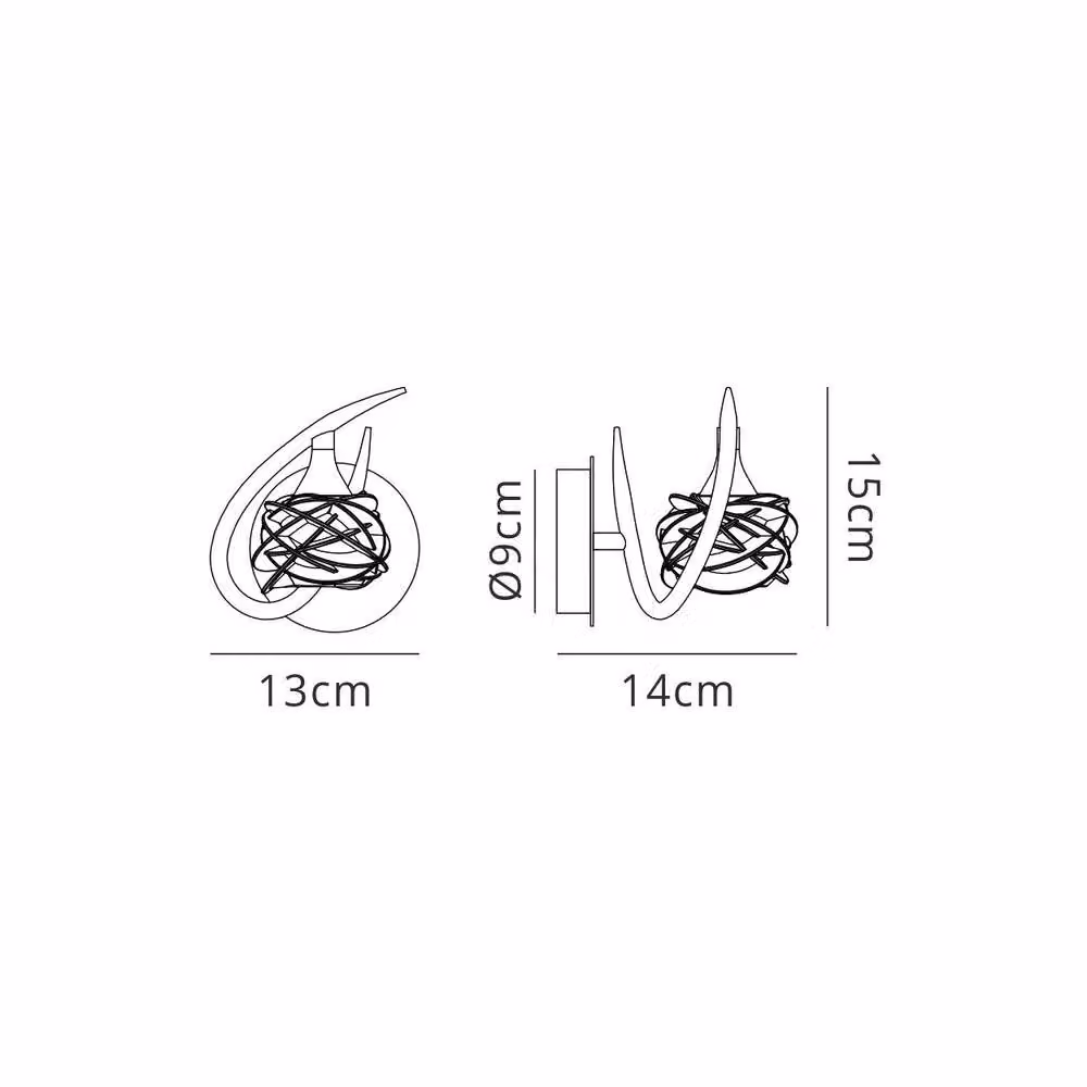 Netlighting Maremagnum Switched Wall Lamp with G9 Bulb in Polished Chrome and Silver – 2