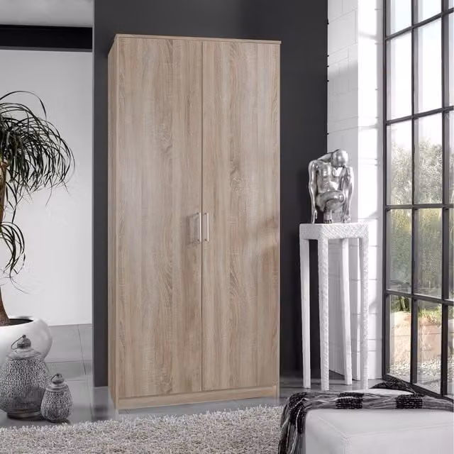 Tjs Osaka 2 Door Wardrobe in Oak Finish
