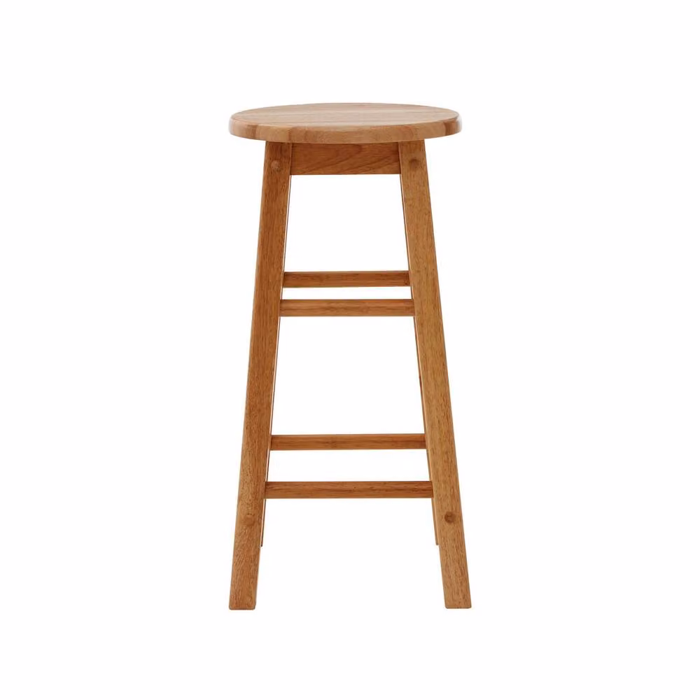 Orsina Maison by Premier Natural Tropical Hevea Wood Bar Stool in Brown and Gold – 4