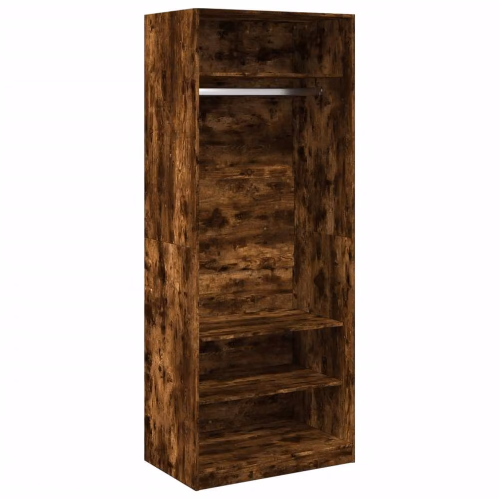 Berkfield Home Smoked Oak Wardrobe in Brown, W/D/H: 80 x 50 x 200 cm – 3