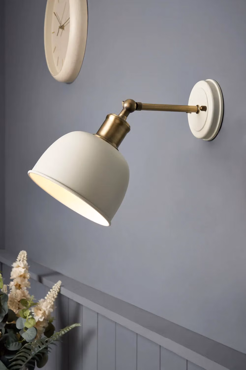 BHS Lighting Dale Galley Adjustable Dome Wall Light in Gold/Brass – 2