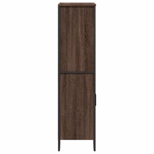 vidaXL Highboard Sideboard Cabinet in Brown Oak, W/D/H: 79.5 x 35.5 x 137.5 cm – 3