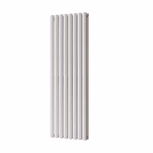 UK Radiators Omeara White Elliptical Tube Vertical Designer Radiator, H 140 cm x W 46.4 cm – 2
