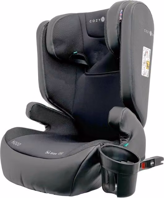 Cozy N Safe Hood i-Size Child Car Seat and High Backed Booster in Black