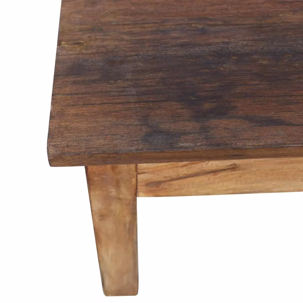 Berkfield Home Solid Reclaimed Wood Coffee Table in Brown, W: 98 cm, D: 73 cm, H: 45 cm – 6