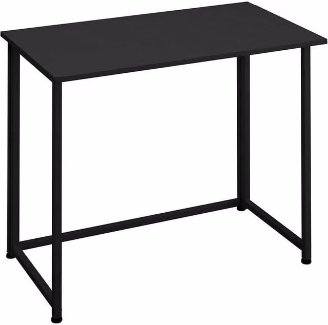 KORVIXA Black Foldable Writing Desk and Laptop Table W/D/H: 100 x 100 cm – 1