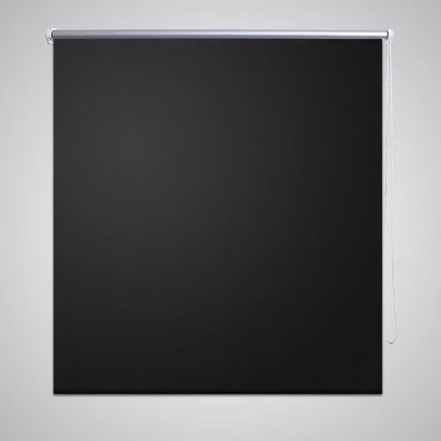 Berkfield Home Blackout Roller Blind, Black, W: 120 cm, H: 230 cm