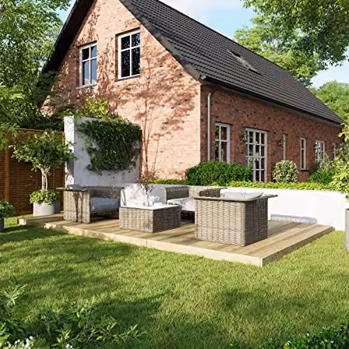 Powersheds Premium Wooden Decking Kit in Brown