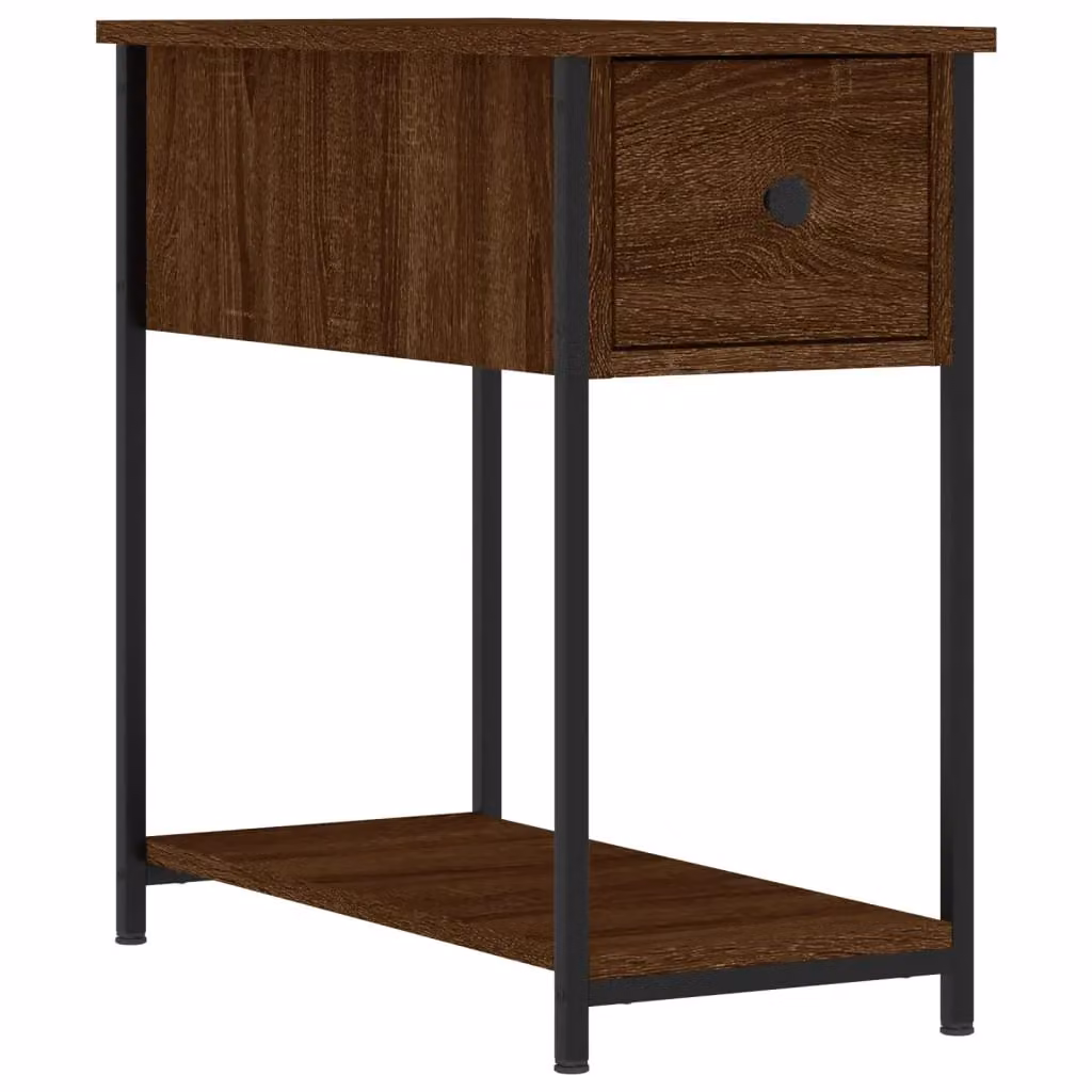 Berkfield Home Bedside Cabinet in Brown Oak, W/D/H: 30 x 60 x 60 cm – 2