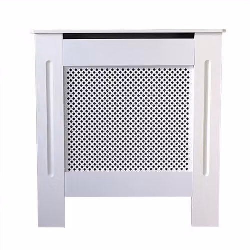 Jack Stonehouse White Mini Traditional Diamond Slat MDF Radiator Cover W/D/H: 80 x 17 x 106 cm