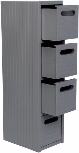 Spot On Dealz Grey 4 Drawer Freestanding Bathroom Storage Cabinet – 1