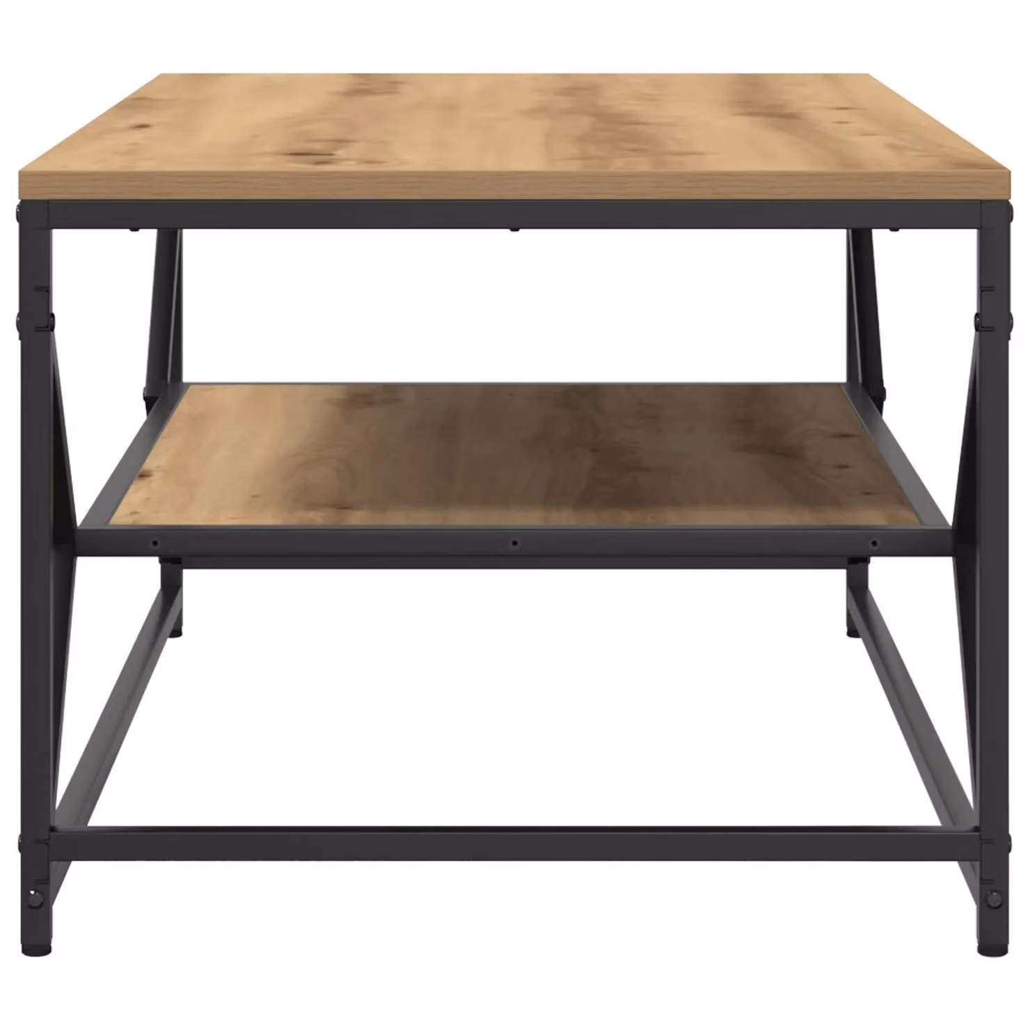 Berkfield Home Artisan Oak Coffee Table with Shelf in Brown, W: 90 cm, D: 50 cm, H: 40 cm – 3