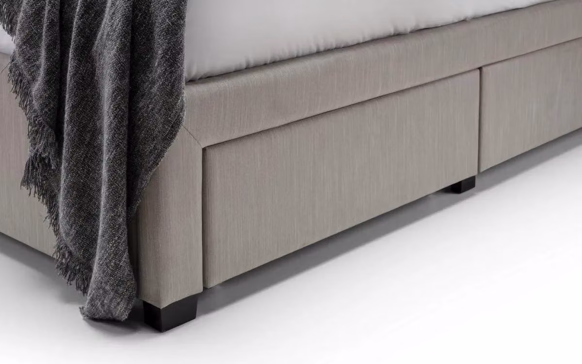 Ashfield Grey Upholstered Chesterfield Button 4 Drawer Super King Bed W/D/H: 200 x 200 cm – 3