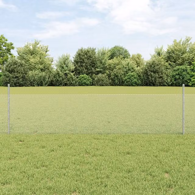 Berkfield Home 5-Piece Galvanised Steel U-Channel Fence Posts in Silver, Height: 60 cm