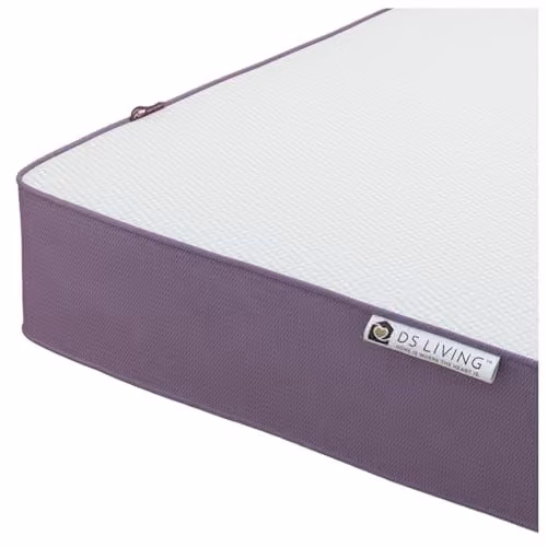 DS Living Reve Iris Reflex Foam Mattress, Purple, Super King, W/D/H: 180 x 200 x 25.4 cm – 1