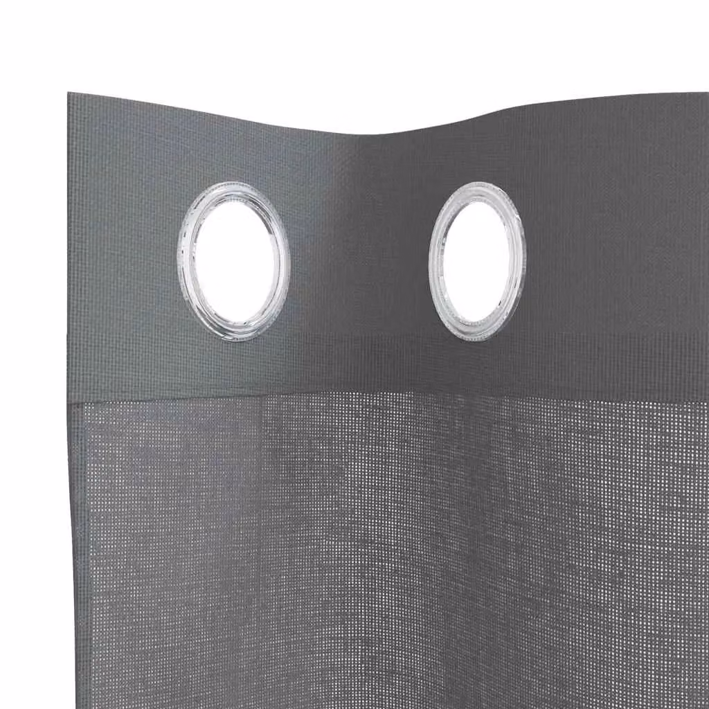 Berkfield Home Voile Curtains with Eyelets, 2 Pack, Grey, W: 140 cm, H: 260 cm – 4