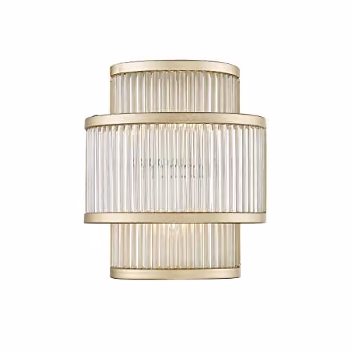 Netlighting Zumaline Sergio Wall Lamp in Gold/Brass with Transparent Glass and 2x G9 Sockets
