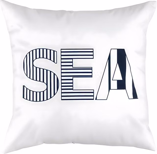 Gardenista Water Resistant Nautical Striped Outdoor Scatter Cushion in Blue and White